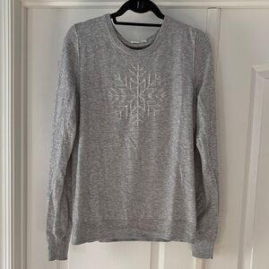 GAP Gray Snowflake Sweater